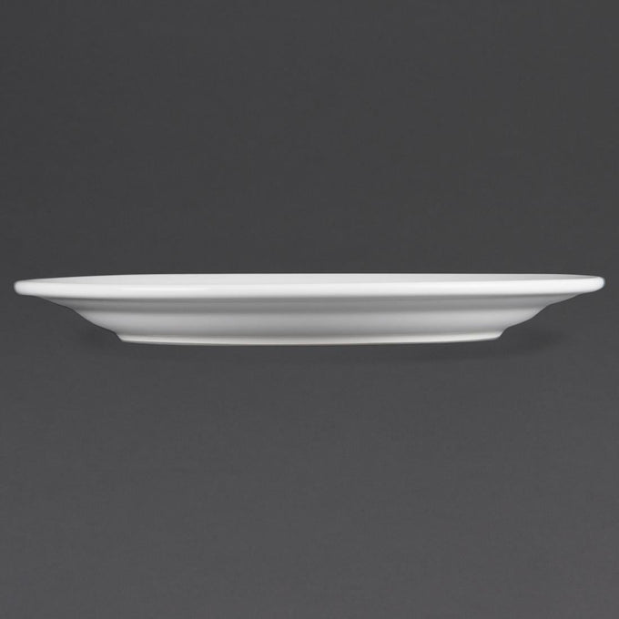 Assiettes À Bord Large Blanches 250 mm (lot de 12) - Olympia