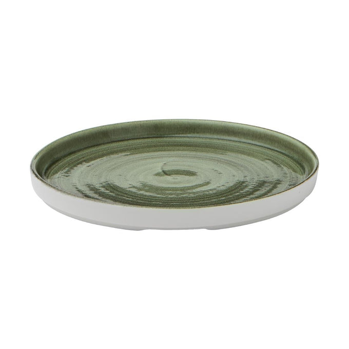 Assiettes avec rebord Stonecast Patina Green 210 mm (lot de 6) - Churchill