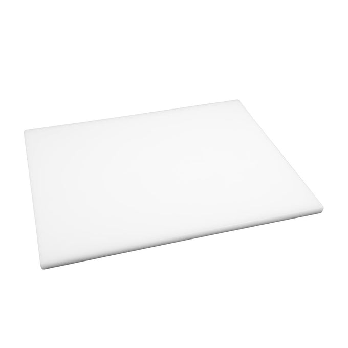 Grande planche à découper épaisse basse densité blanche - L 600 x P 450 x H 20 mm - Hygiplas