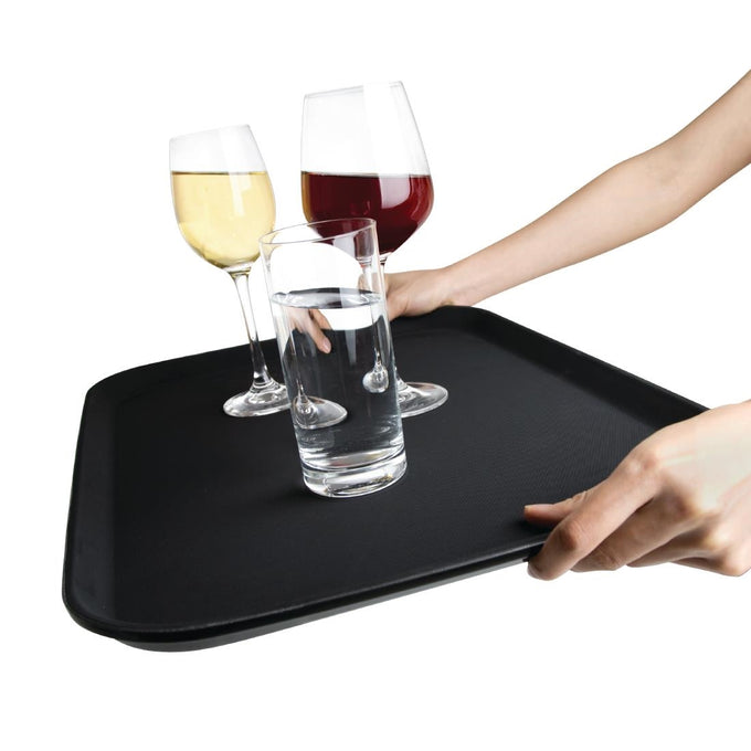 Plateau antidérapant en plastique Kristallon rectangulaire 380 × 510 mm - Olympia
