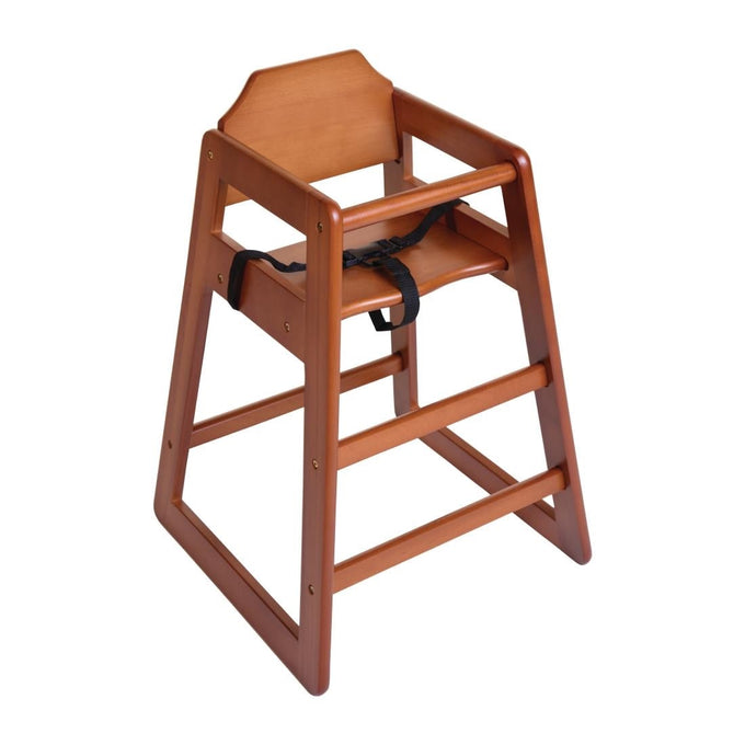 Chaise haute en bois finition bois foncé - Bolero