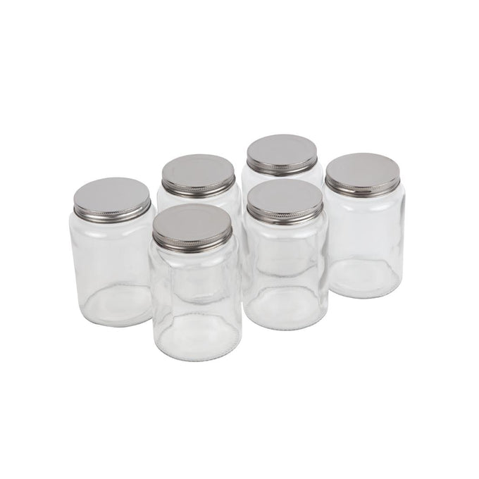 Bocaux à conserves en verre avec couvercle à visser 550 ml (lot de 6) - Vogue