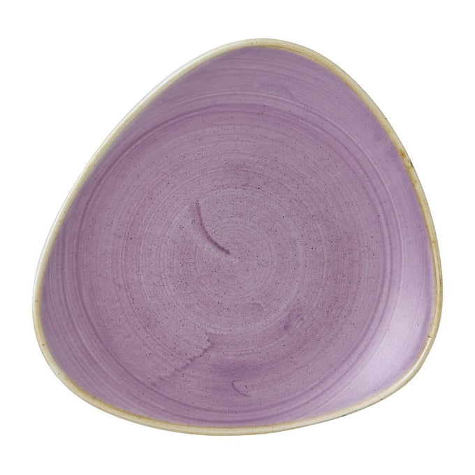 Assiettes triangulaires Stonecast Lavender Lotus 228 mm (lot de 12) - Churchill