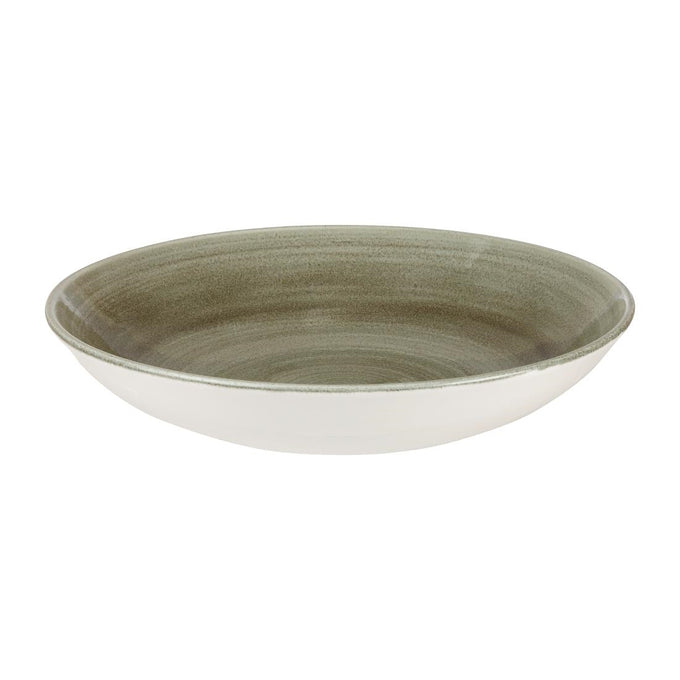 Assiettes coupes rondes Stonecast Patina Antique Green 248 mm (lot de 12) - Churchill