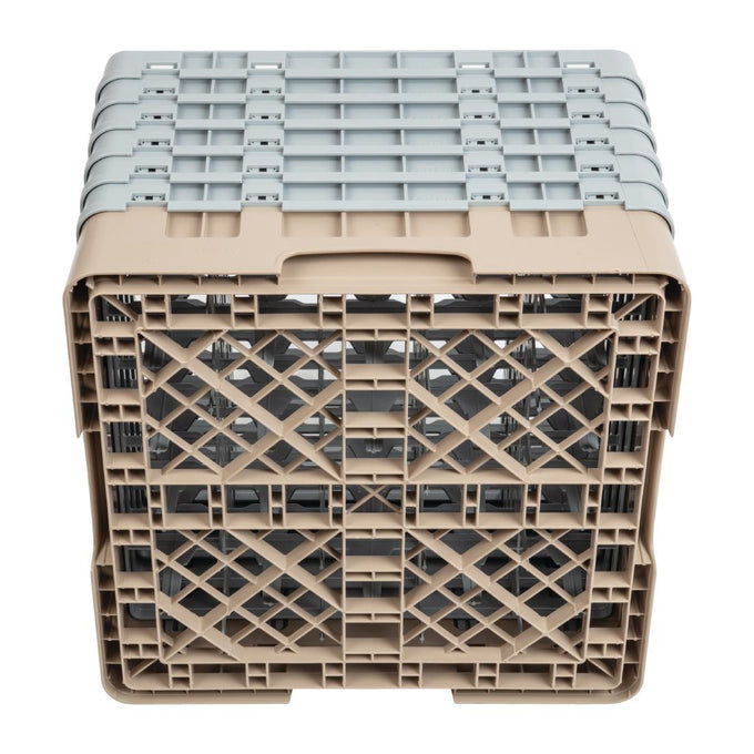 Casier à verres 25 compartiments Camrack beige hauteur max 298 mm - Cambro