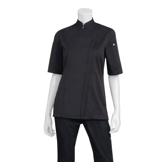 Veste de cuisine femme zippée légère Springfield noire - Chef Works