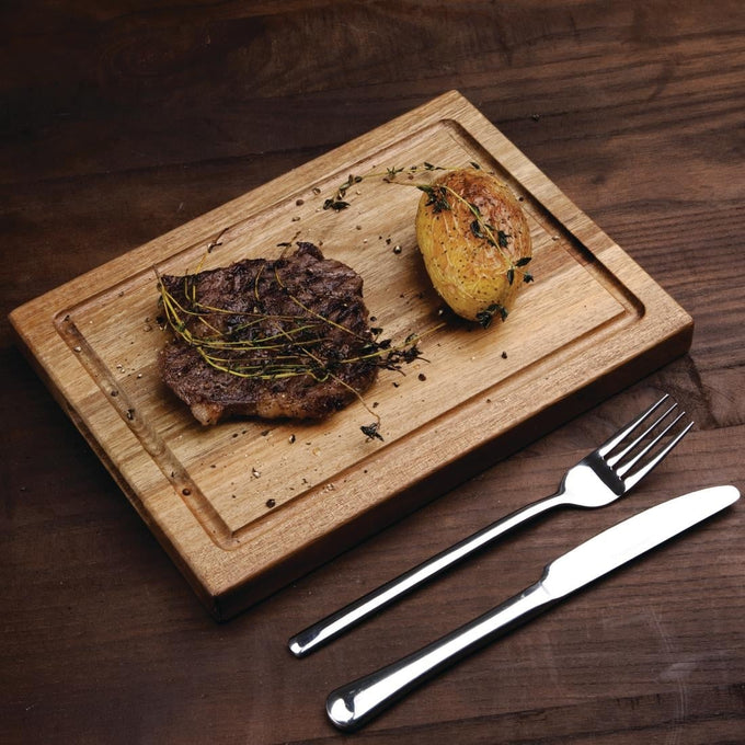 Petit planche à steak en bois d'acacia - Olympia