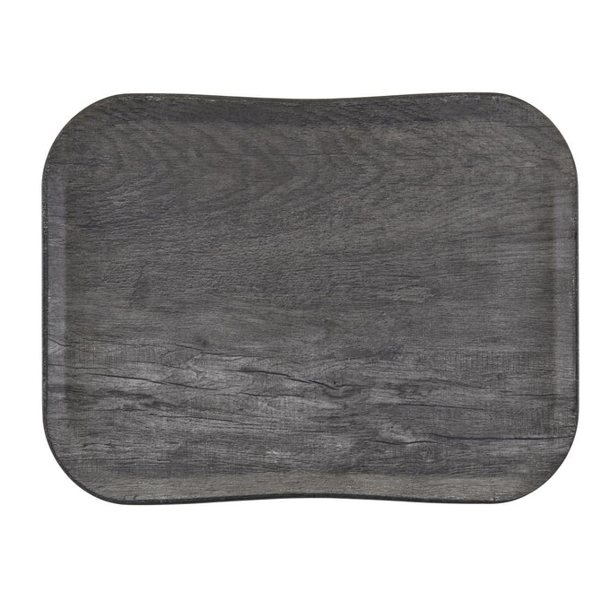 Plateau polyester Century aspect naturel bois chêne gris 330 × 430 mm - Cambro