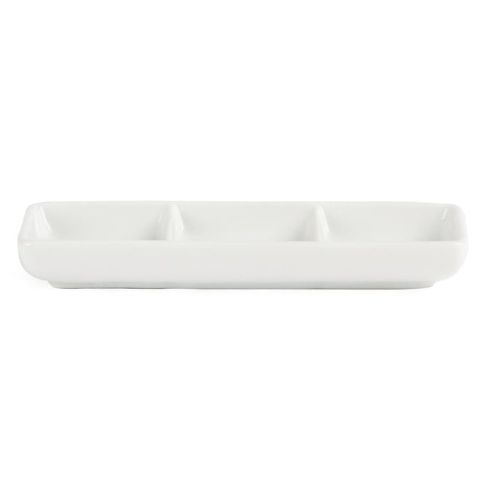 Plats 3 compartiments Whiteware (lot de 12) - Olympia