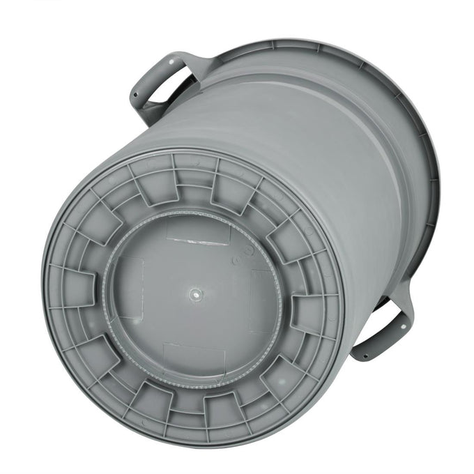 Poubelle ronde usage intensif grise 160 L - Jantex