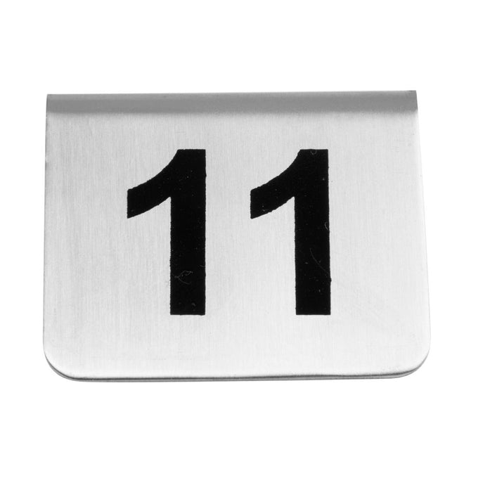 Lot de numéros de table en acier inoxydable 11-20 (lot de 10) - Olympia