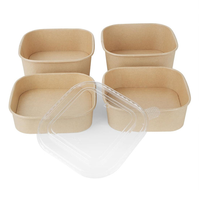 Barquettes carrées 750 ml (lot de 300) - Fiesta Recyclable