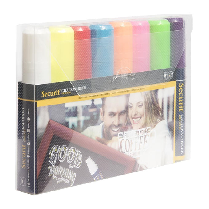 Lot de 8 marqueurs craie Illumigraph 15 mm - Securit