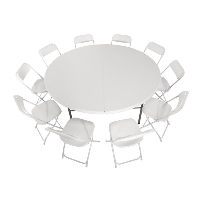 Table ronde pliante par le centre 1,8m - Bolero