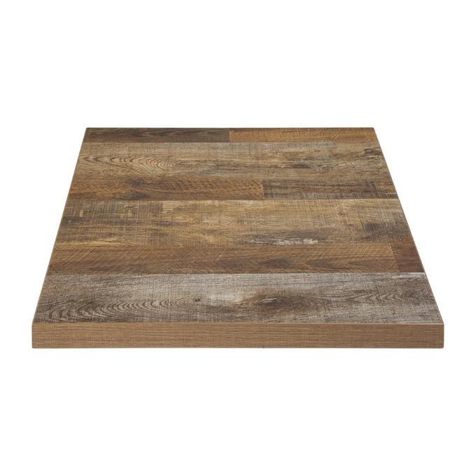 Plateau de table carré effet bois vieilli - 60 cm - Bolero
