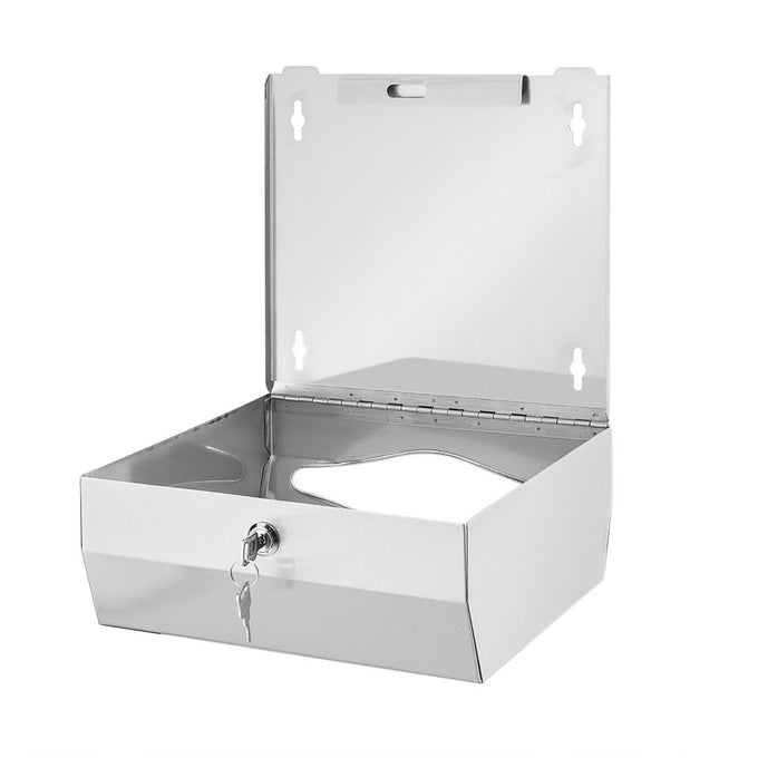 Distributeur d’essuie-mains en acier inoxydable - L 260 x P 110 x H 285 mm - Jantex