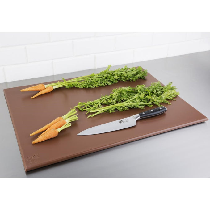 Grand planche à découper haute densité marron - Hygiplas