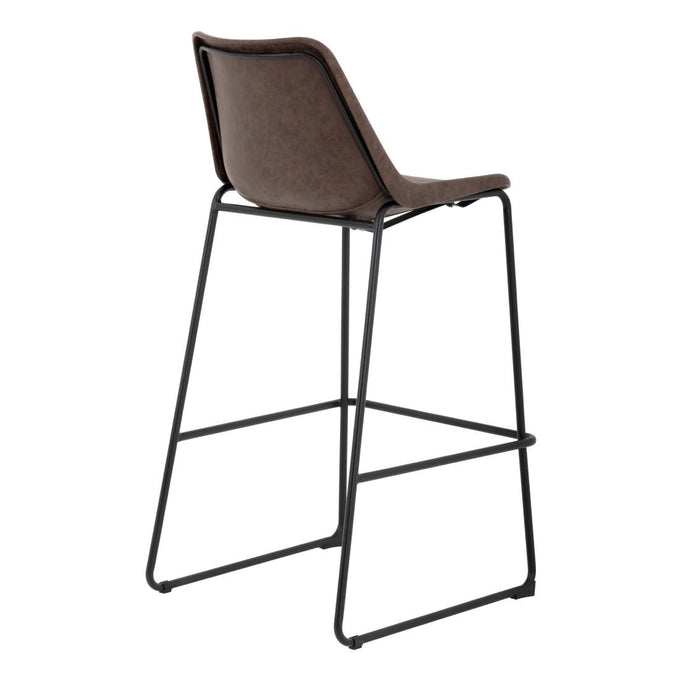 Tabouret haut Rodeo moka - L 565 x P 530 x H 1060 mm - Bolero