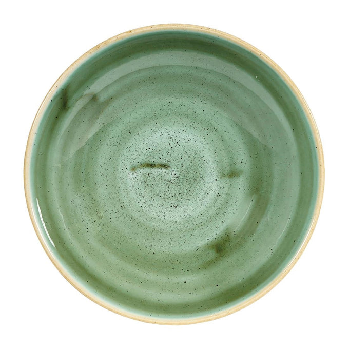 Assiettes coupes rondes Stonecast Samphire Green 182 mm (lot de 12) - Churchill