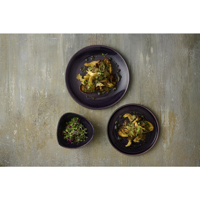 Assiettes rondes Stonecast Patina Purple 260 mm (lot de 12) - Churchill