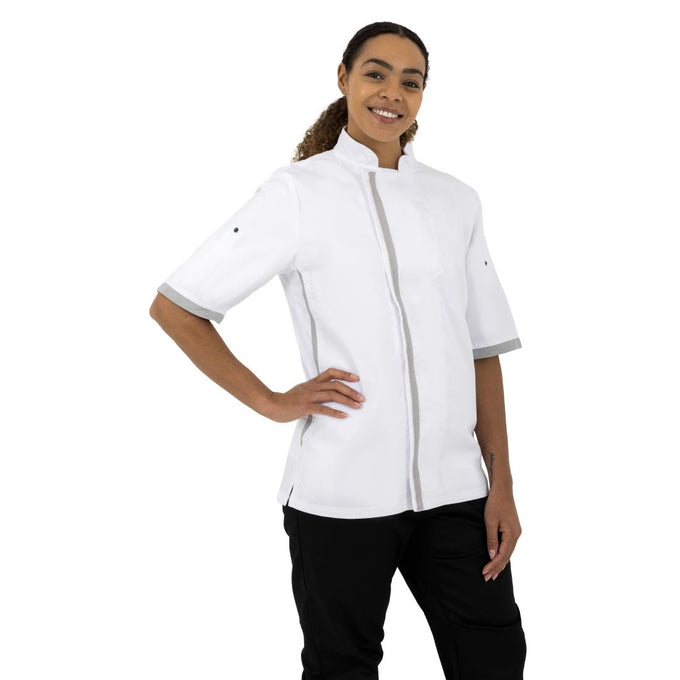 Veste de cuisine blanche à manches courtes - Southside