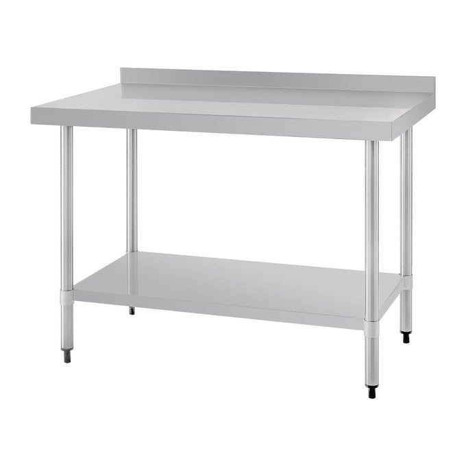 Table en acier inoxydable avec rebord 1200 × 700 mm - Vogue