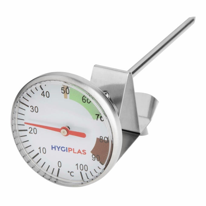 Thermomètre à café et à lait 125 mm - Hygiplas