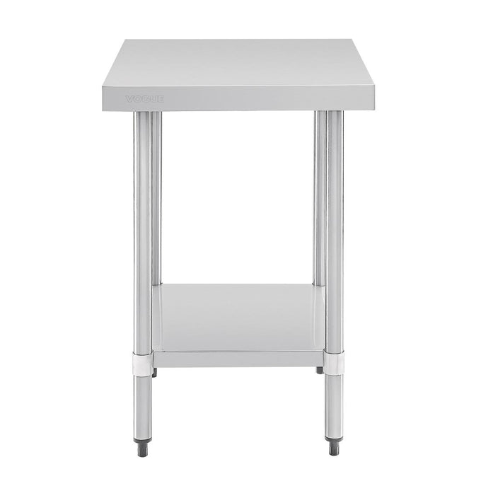 Table de préparation sans rebord en acier inoxydable 600 × 600 mm - Vogue