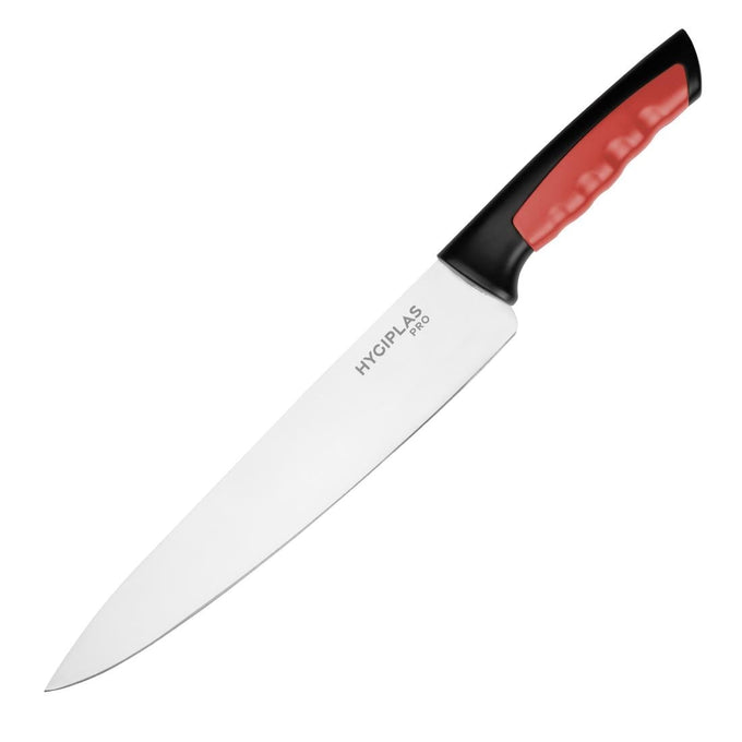 Couteau de cuisine Pro rouge 25 cm - Hygiplas