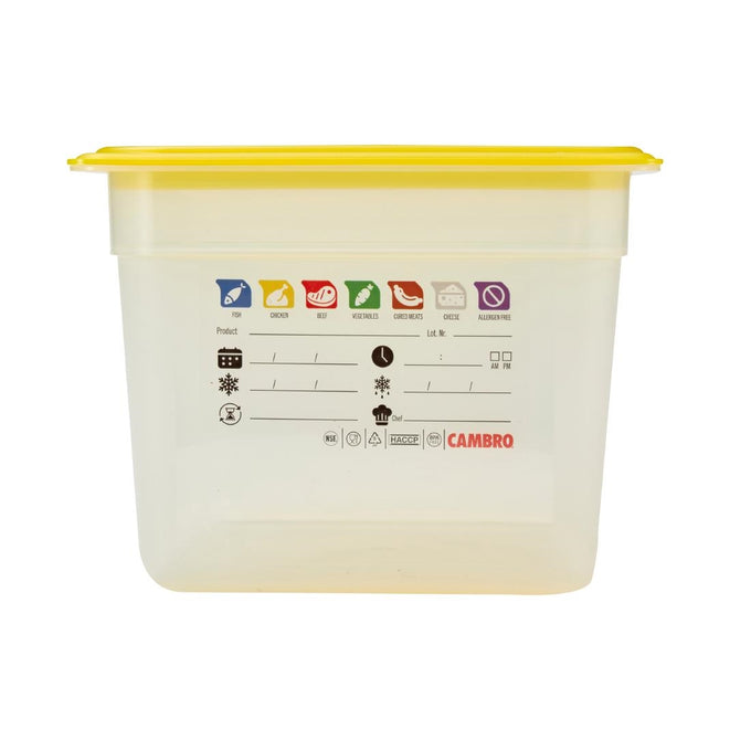 Bac en polypropylène Safetrak IML GN 1/2 200 mm - Cambro