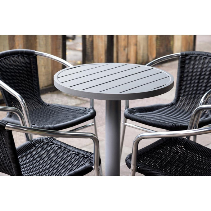 Pied de table en fonte gris - L 611 x P 611 x H 720 mm - Bolero
