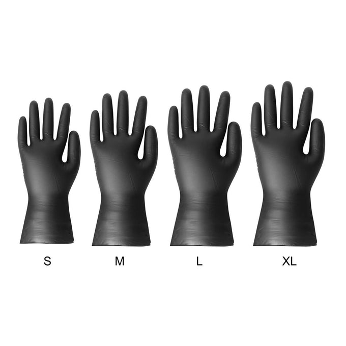 Gants vinyle non poudrés noirs (lot de 100) - Hygiplas