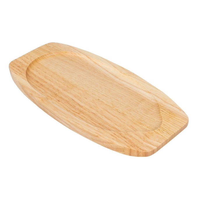 Support en bois d'hévéa pour plat en fonte 315 × 170 mm GG133 - Olympia