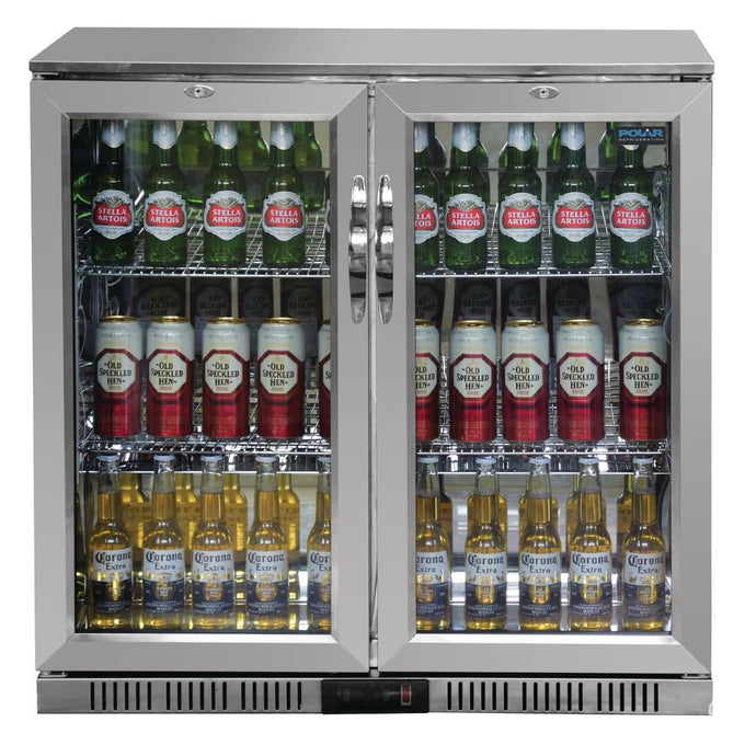 Arrière-bar deux portes pivotantes Série G inox 208 L - Polar