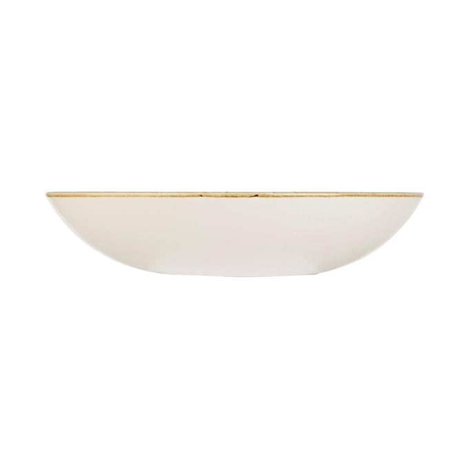 Assiettes coupes rondes Stonecast Barley White 184 mm (lot de 12) - Churchill
