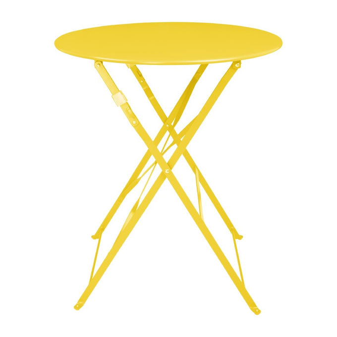 Table ronde de terrasse Perth jaune 600 mm - Bolero