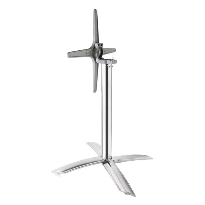 Pied de table à plateau basculant aluminium - L 618 x P 618 x H 680 mm - Bolero