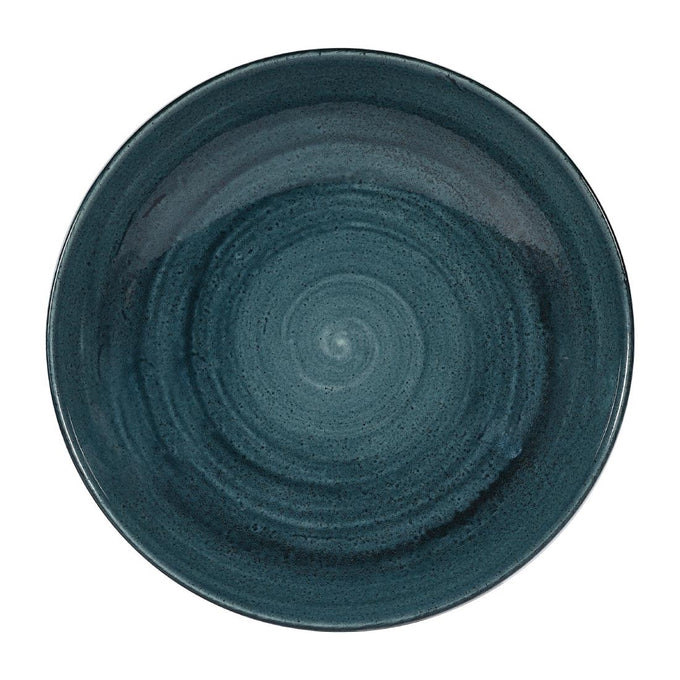 Assiettes coupes rondes Stonecast Patina Rustic Teal 248 mm (lot de 12) - Churchill