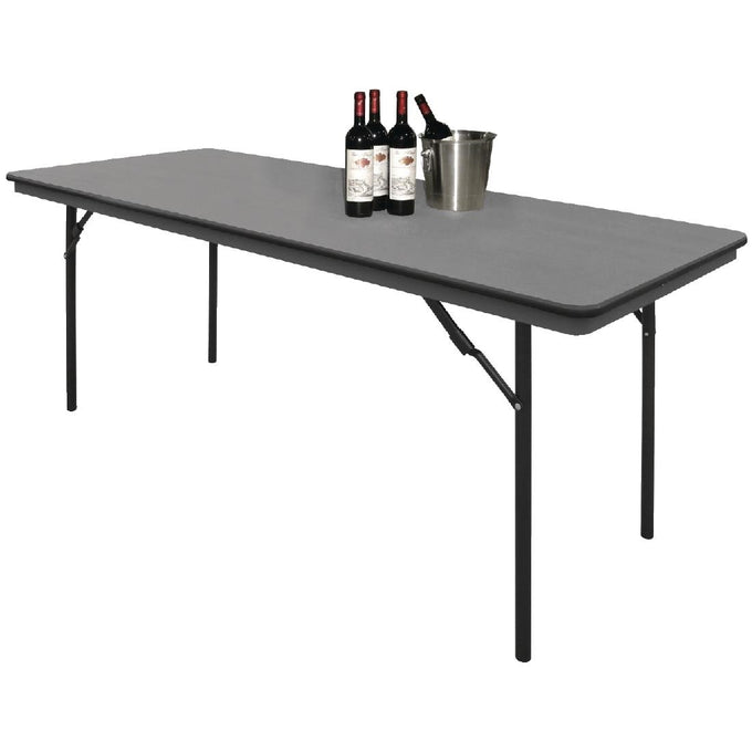 Table rectangulaire pliante grise en ABS 1830 mm - Bolero