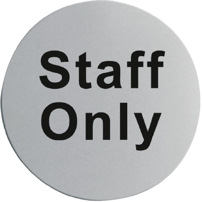 Plaque de porte inox - Staff only - Vogue