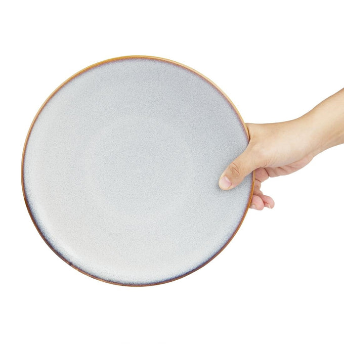 Assiettes Plates Drift Gris Uni 230 mm (lot de 6) - Olympia