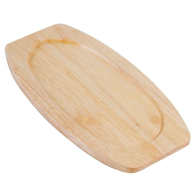 Support en bois d'hévéa pour plat en fonte 315 × 170 mm GG133 - Olympia