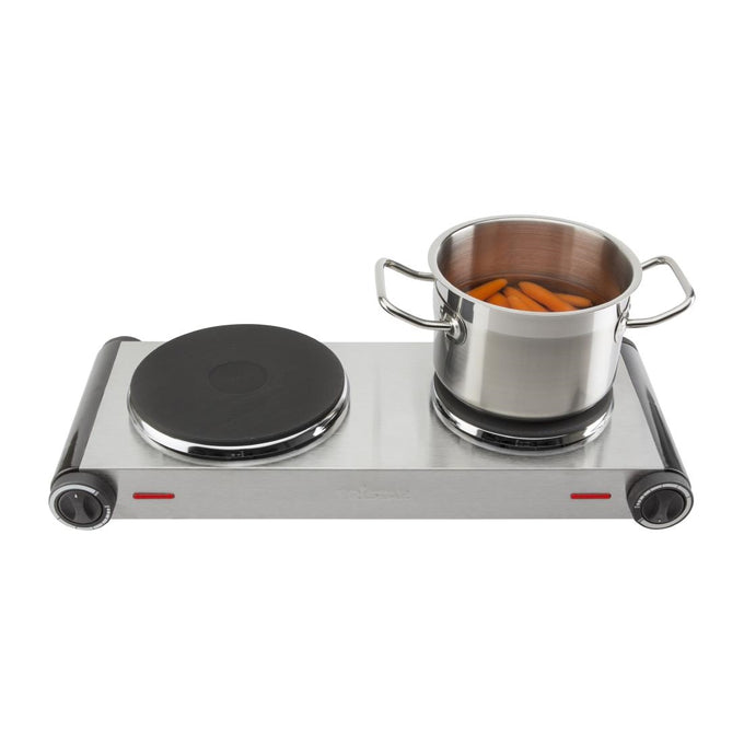 Plaque chauffante 2 brûleurs KP-6248 inox - Tristar