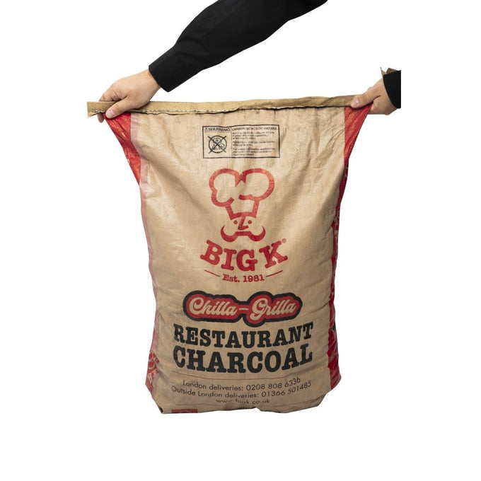 Charbon de bois naturel de restaurant 12 kg - Big K