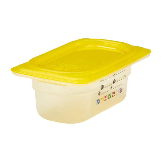 Bac en polypropylène Safetrak IML GN 1/9 65 mm - Cambro
