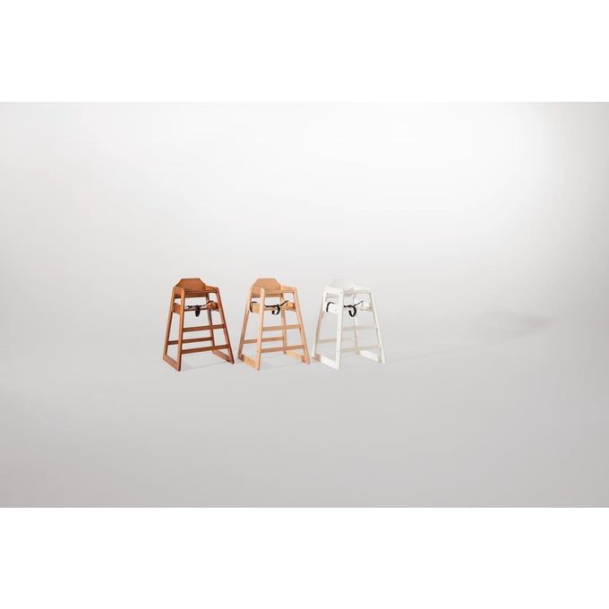 Chaise haute en bois blanche - Bolero