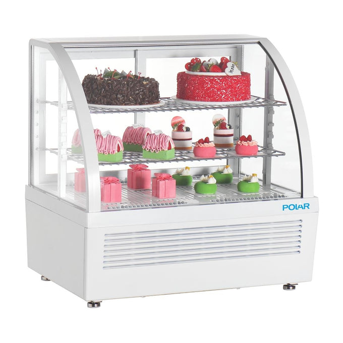 Vitrine réfrigérée de comptoir série C blanche 100 L - Polar