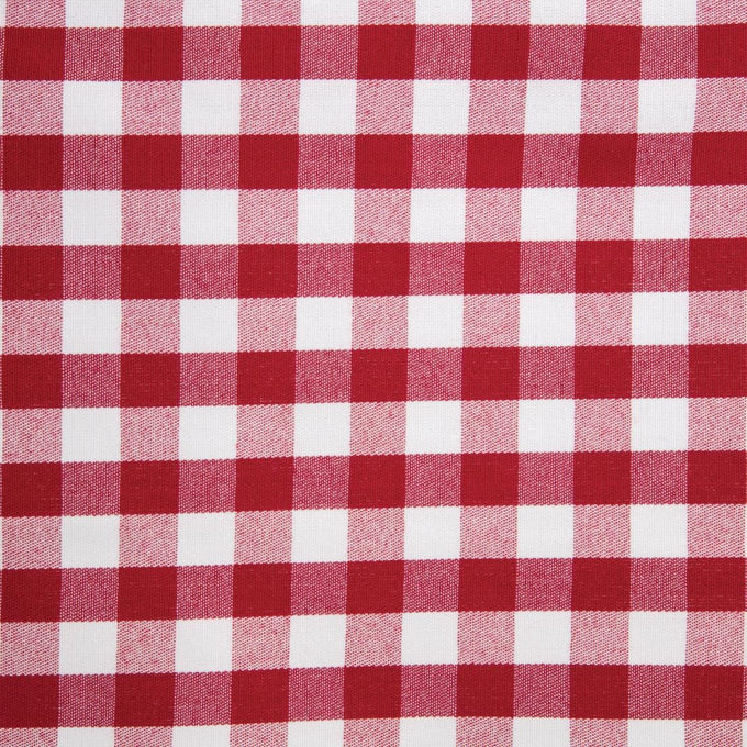 Nappe carrée à carreaux rouges en polyester Gingham 1320 × 1320 mm - Mitre Comfort