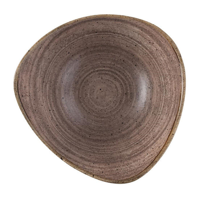 Bols triangulaires Stonecast Raw Lotus Brown 178 mm (lot de 12) - Churchill