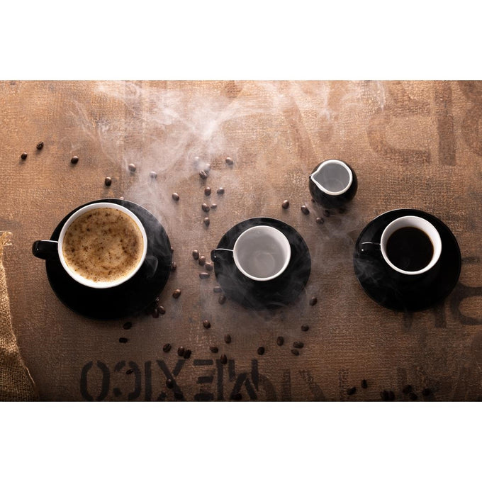 Soucoupes expresso Café noires 116 mm (lot de 12) - Olympia